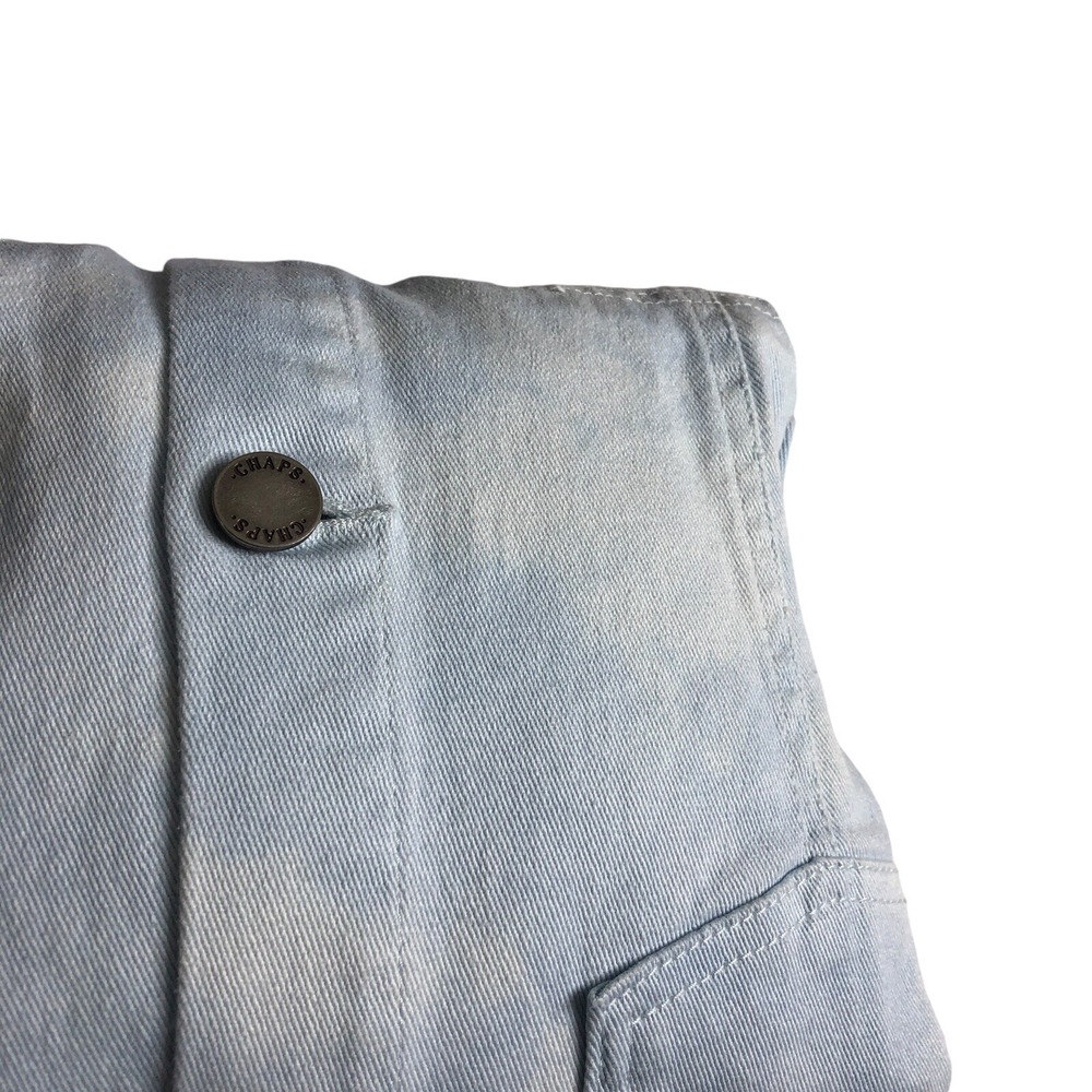 Vintage Y2K Chaps Denim Jacket Womens XL Blue Acid Wash Stretch Western Preppy - Picture 9 of 15